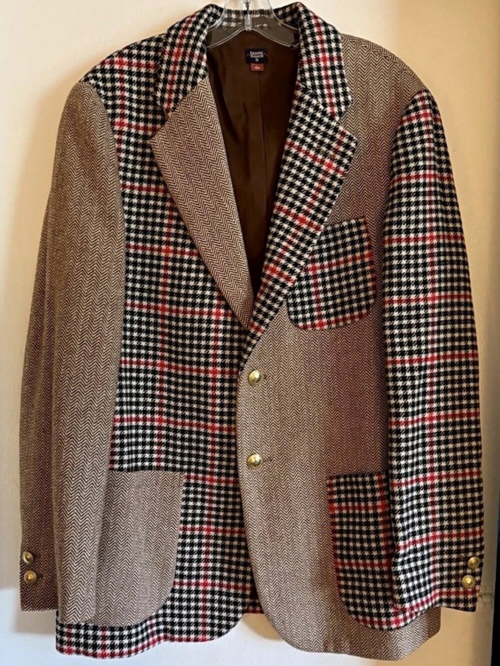 Rowing Blazers x Target Patchwork Blazer Mens XL NWT Herringbone Houndstooth